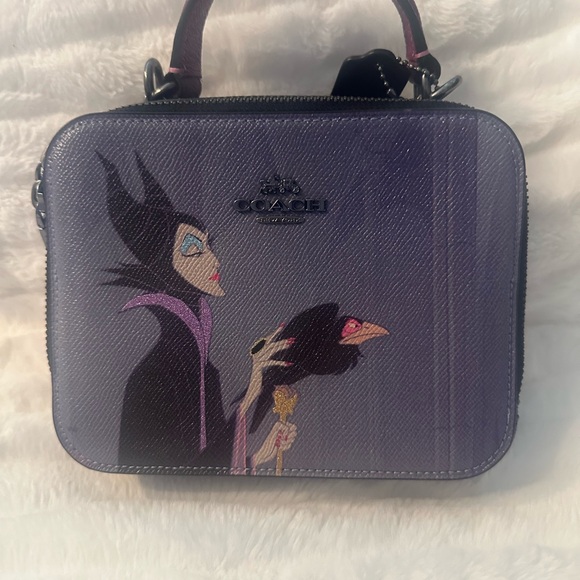NWT Coach Disney Purple Mini Bag with Maleficent Design - Picture 1 of 7